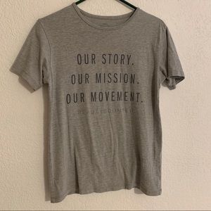 Beautycounter Gray Mission Graphic Tee Sz XS